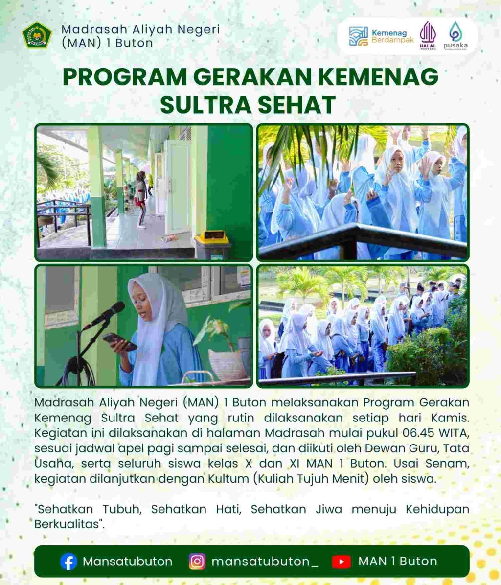 PROGRAM GERAKAN KEMENAG SULTRA SEHAT 
