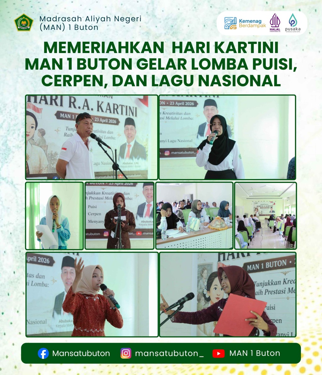Memeriahkan Hari Kartini, MAN 1 Buton Gelar Lomba Puisi, Cerpen, dan Lagu Nasional