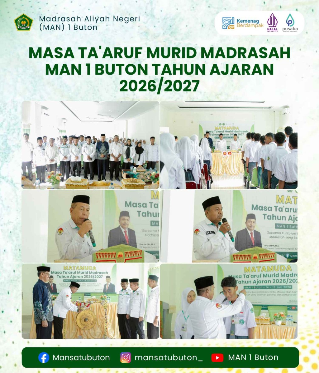 Masa Ta'aruf Murid Madrasah (MATAMUDA) MAN 1 Buton Tahun Ajaran 2026/2027