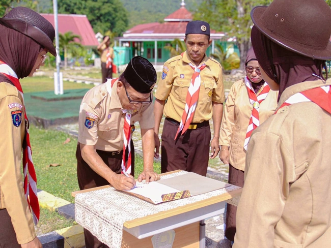 PELANTIKAN PENGURUS DEWAN AMBALAN GUDEP SIJAWANGKATI PANGKALAN MAN 1 BUTON MASA BAKTI 2026-2027